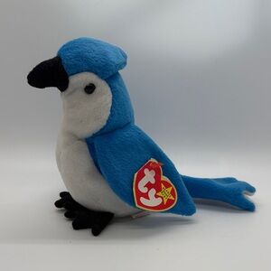 Ty Blue and White Stuffed Blue Jay. ROCKET 1997/1998
